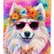 Edge Collections - 11.25" X 15.50" - Multicolor - Samoyed Hippie Dawg Decorative Banner Design - 1 Piece